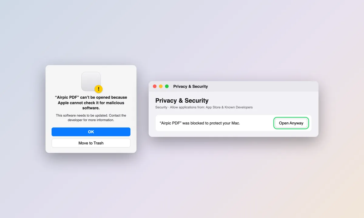 This is the macOS warning. In System Settings → Privacy & Security click “Open Anyway” (only once).