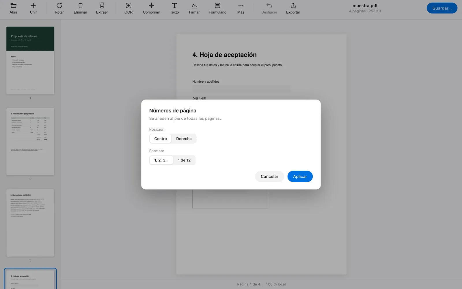 Page numbers · Airpic PDF