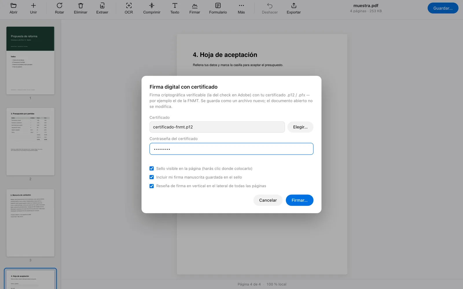 Digital signature with certificate · Airpic PDF
